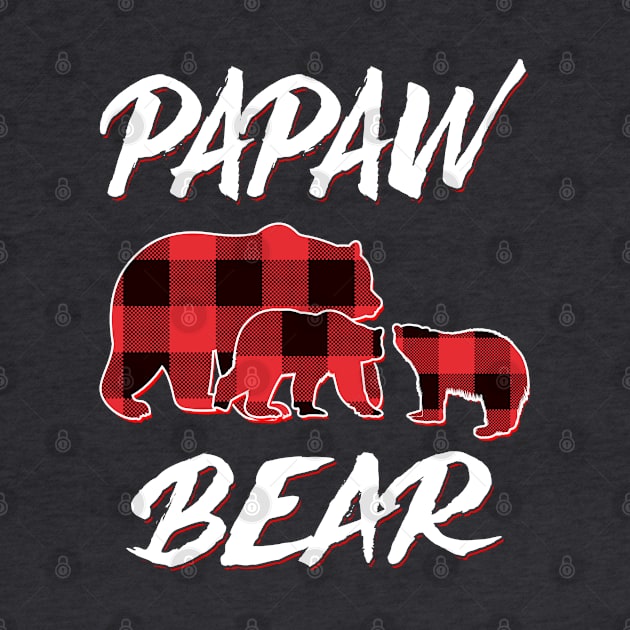 Papaw Bear Red Plaid Christmas Pajama Matching Family Gift by intelus